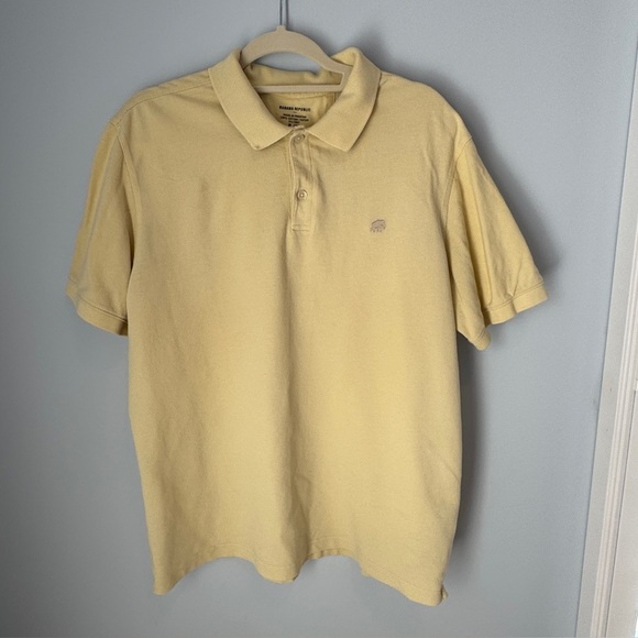 Banana Republic Yellow Men’s Short-sleeved Polo XL - Picture 1 of 4